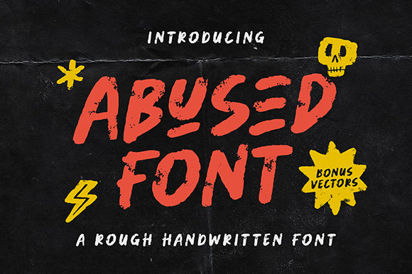 Abused Display Font for Bold Digital Branding