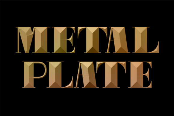 Boost Your Brand with the Bold Metal Plate Font