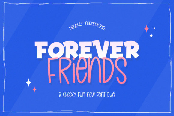 Forever Friends Duo: A Quirky Display Font for Creative Branding