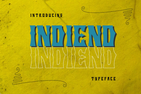 Indiend: A Bold Display Font for Editorial Design