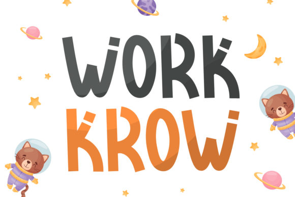 Work Krow: A Modern Display Font for Branding and Creative Projects